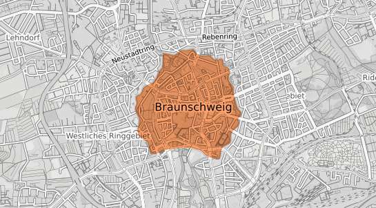 Mietspiegelkarte Braunschweig Innenstadt