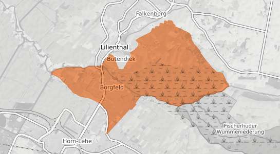 Mietspiegelkarte Bremen Borgfeld