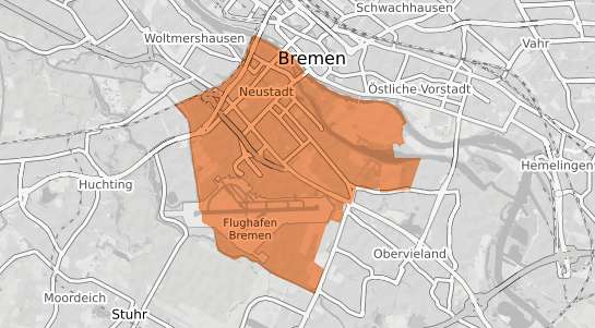 Mietspiegelkarte Bremen Neustadt