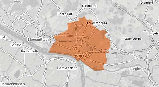 Mietspiegelkarte Bremen Vegesack