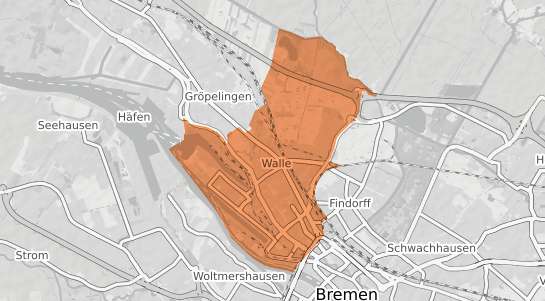 Mietspiegelkarte Bremen Walle