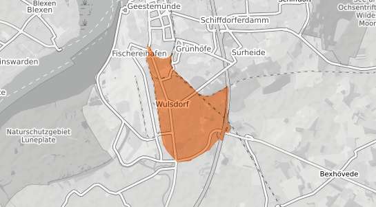 Mietspiegelkarte Bremerhaven Wulsdorf