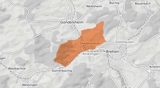 Mietspiegelkarte Bretten Diedelsheim