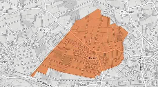 Mietspiegelkarte B&uuml;nde Holsen