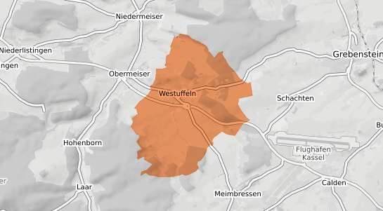 Mietspiegelkarte Calden Westuffeln