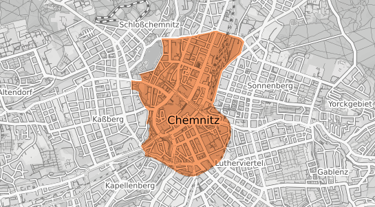 Mietspiegelkarte Chemnitz Zentrum