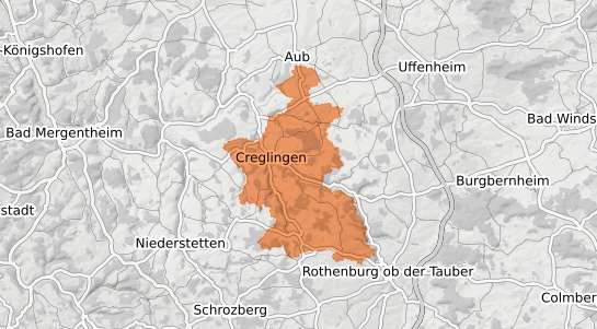 Mietspiegelkarte Creglingen Creglingen