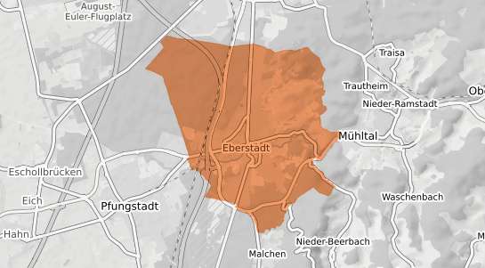 Mietspiegelkarte Darmstadt Eberstadt