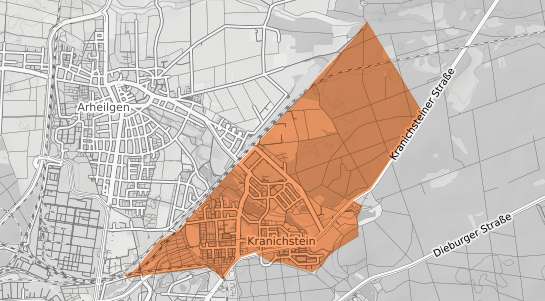 Mietspiegelkarte Darmstadt Kranichstein