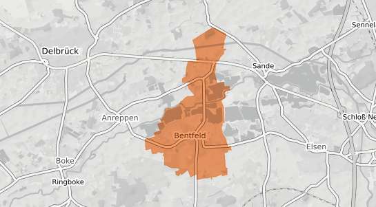 Mietspiegelkarte Delbr&uuml;ck Bentfeld