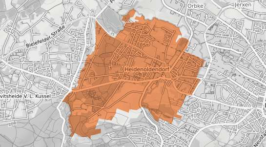 Mietspiegelkarte Detmold Heidenoldendorf