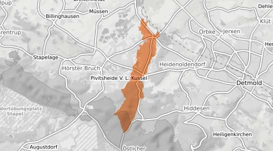 Mietspiegelkarte Detmold Pivitsheide