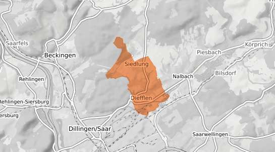Mietspiegelkarte Dillingen Diefflen