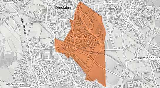 Mietspiegelkarte Dinslaken Averbruch