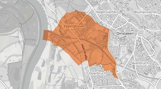 Mietspiegelkarte Dinslaken Eppinghoven