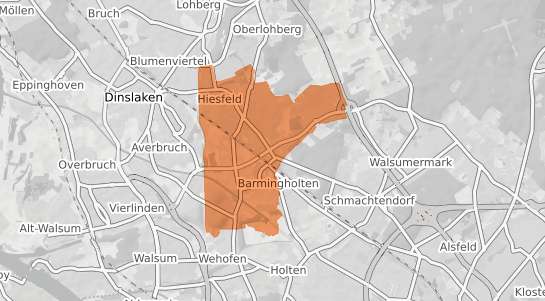 Mietspiegelkarte Dinslaken Hiesfeld