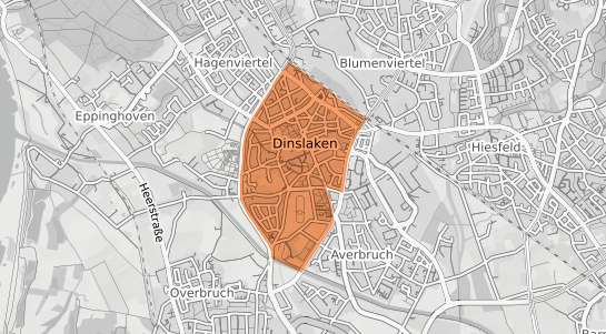 Mietspiegelkarte Dinslaken Innenstadt