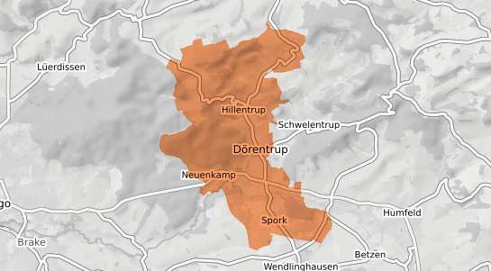 Mietspiegelkarte D&ouml;rentrup Hillentrup