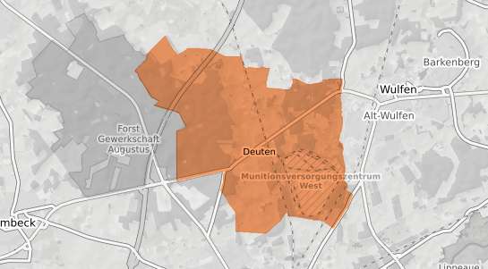 Mietspiegelkarte Dorsten Deuten