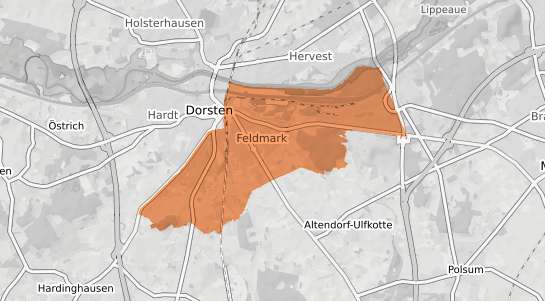 Mietspiegelkarte Dorsten Feldmark
