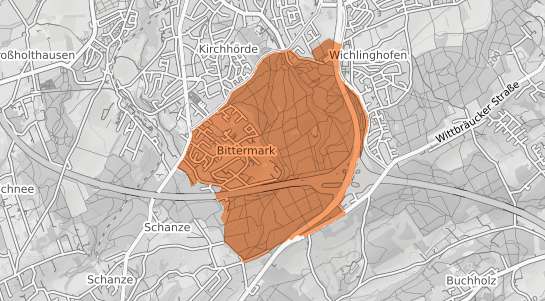 Mietspiegelkarte Dortmund Bittermark