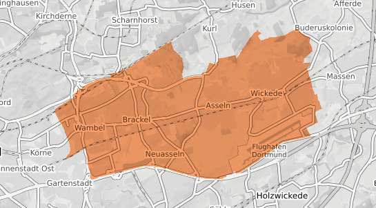 Mietspiegelkarte Dortmund Brackel