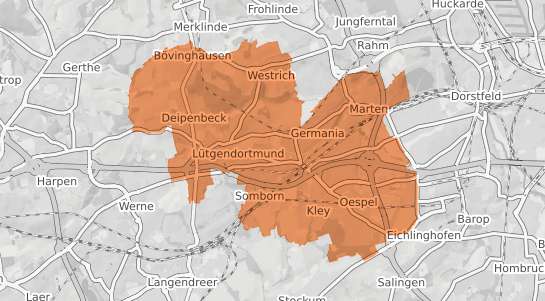 Mietspiegelkarte Dortmund Lütgendortmund