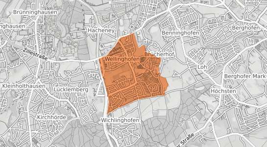 Mietspiegelkarte Dortmund Wellinghofen