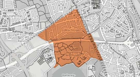 Mietspiegelkarte Dortmund Wischlingen