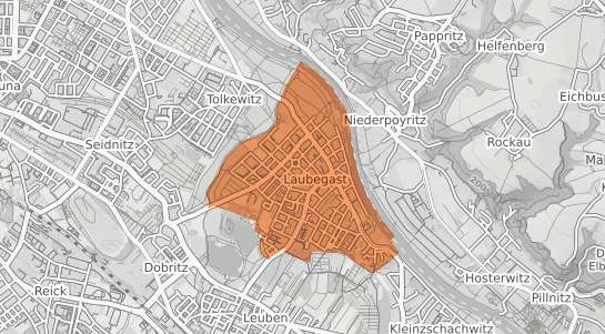 Mietspiegelkarte Dresden Laubegast