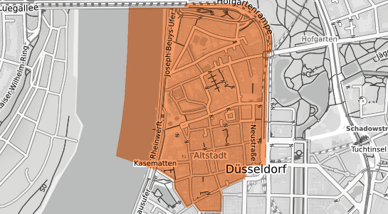 Mietspiegelkarte Düsseldorf Altstadt