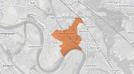 Mietspiegelkarte D&uuml;sseldorf Holthausen