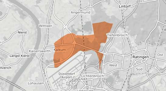Mietspiegelkarte D&uuml;sseldorf Kalkum