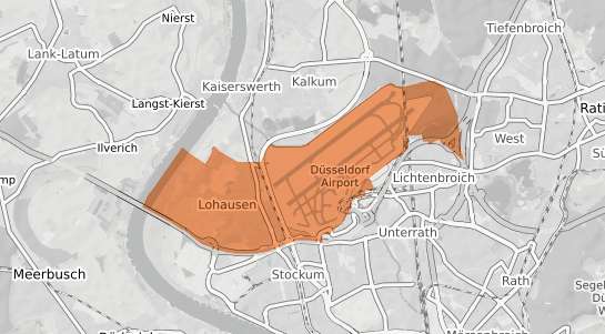 Mietspiegelkarte D&uuml;sseldorf Lohausen