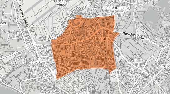 Mietspiegelkarte Düsseldorf Unterrath