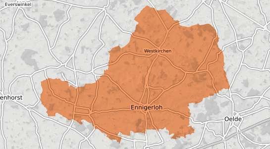 Mietspiegelkarte Ennigerloh Enniger