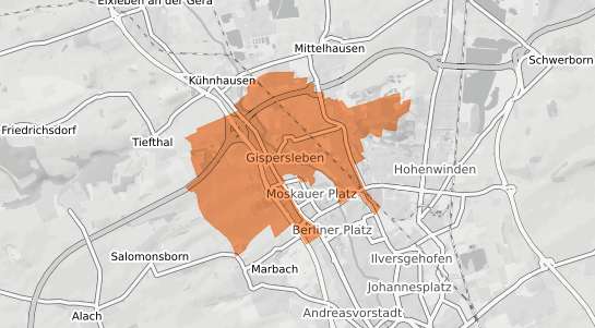 Mietspiegelkarte Erfurt Gispersleben