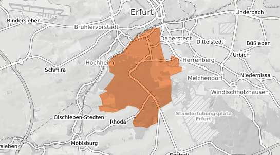 Mietspiegelkarte Erfurt L&ouml;bervorstadt