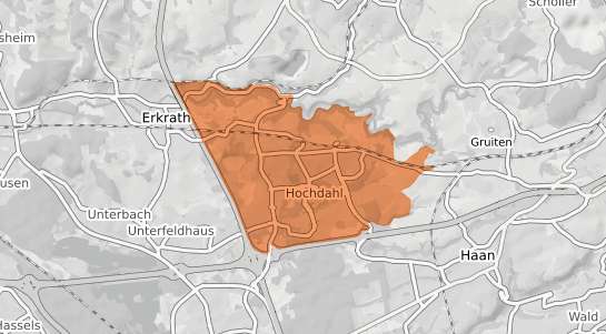 Mietspiegelkarte Erkrath Hochdahl