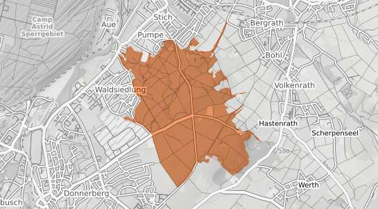 Mietspiegelkarte Eschweiler Stadtwald