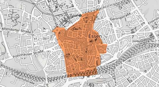 Mietspiegelkarte Essen Stadtkern