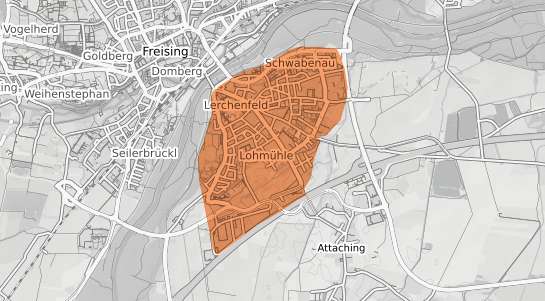 Mietspiegelkarte Freising Lerchenfeld