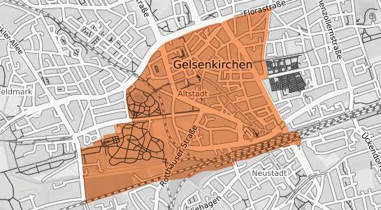 Mietspiegelkarte Gelsenkirchen Altstadt