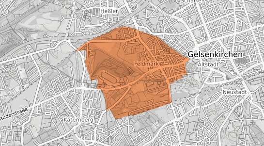 Mietspiegelkarte Gelsenkirchen Feldmark