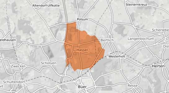 Mietspiegelkarte Gelsenkirchen Hassel