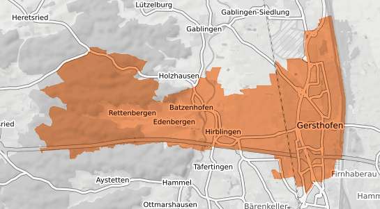 Mietspiegelkarte Gersthofen Gersthofen