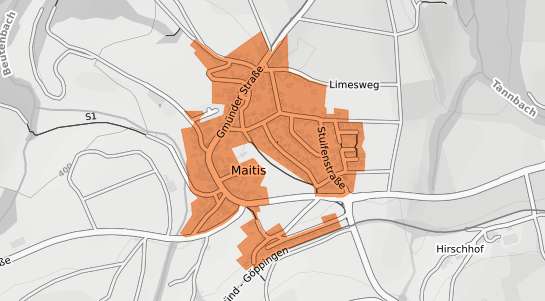 Mietspiegelkarte G&ouml;ppingen Maitis