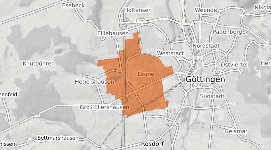 Mietspiegelkarte G&ouml;ttingen Grone