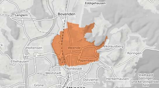 Mietspiegelkarte G&ouml;ttingen Weende