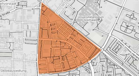 Mietspiegelkarte Greifswald S&uuml;dstadt